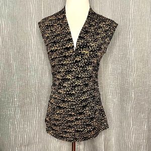 Anne Klein side ruched V neck